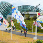 小名浜環境芸術祭始まる,コンテスト大漁旗展示